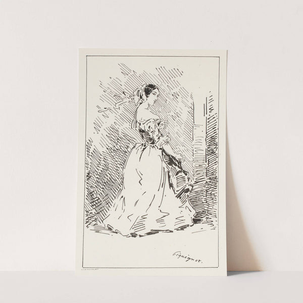 Femme allant vers la droite, profil à droite (1850) by Auguste Péquégnot