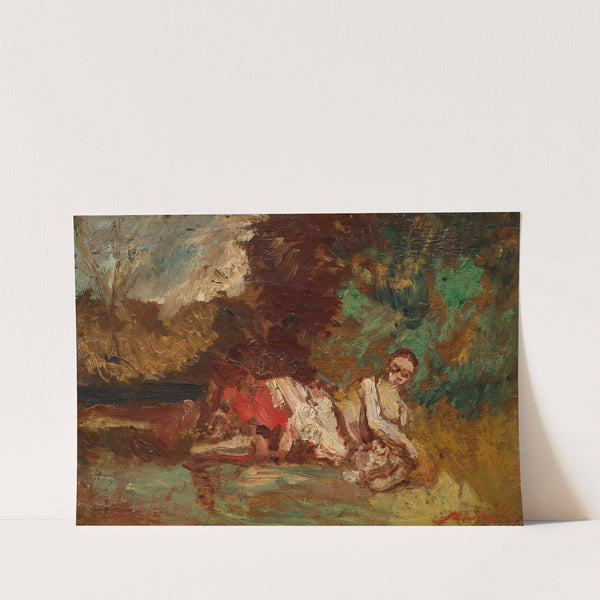 Femme allongée by Adolphe Monticelli