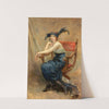 Femme assise dans un fauteuil Dagobert by Madeleine-Jeanne Lemaire