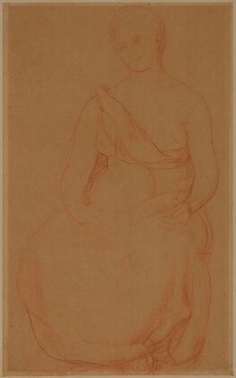 Femme assise, de face