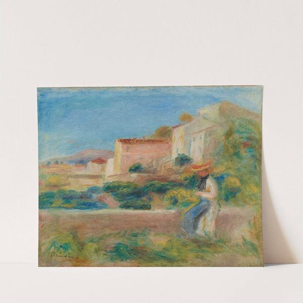 Femme assise, La Maison de la poste à Cagnes by Pierre-Auguste Renoir