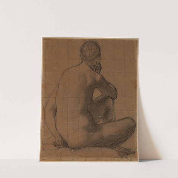Femme assise, nue de dos by Pierre Puvis de Chavannes