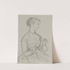 Femme assise occupée à un travail de couture (1857-1867) by Anaïs Colin-Toudouze