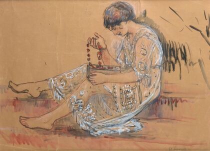 Femme Au Collier (Ãtude Pour L’offrande Au Jardin)