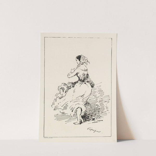 Femme au fichu, vue de dos (1850) by Auguste Péquégnot