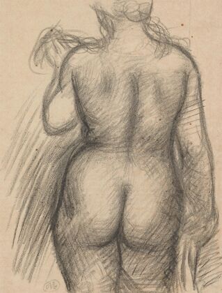 Femme au foulard, vue de dos (1920-1925)