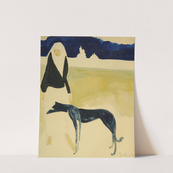 Femme Au Lévrier by Léon Spilliaert