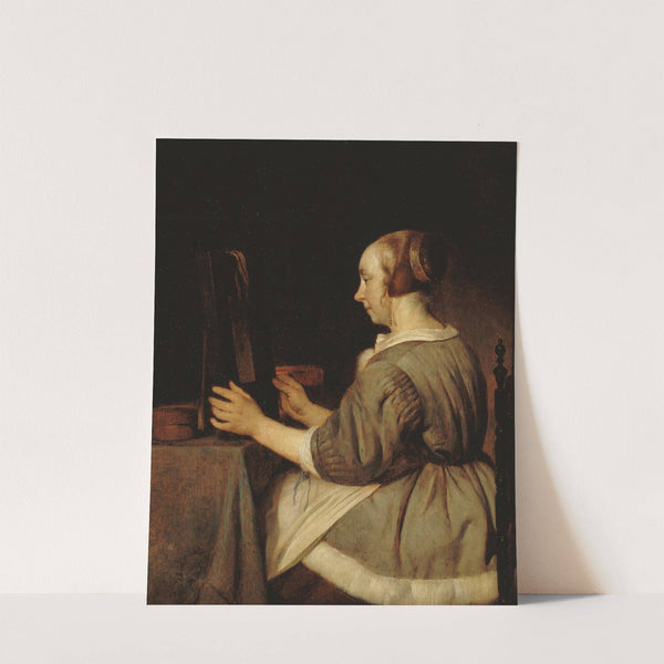 Femme au miroir by Gabriel Metsu