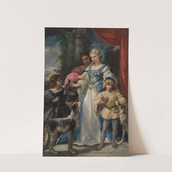 Femme aux chiens by Narcisse-Virgile Diaz de La Peña