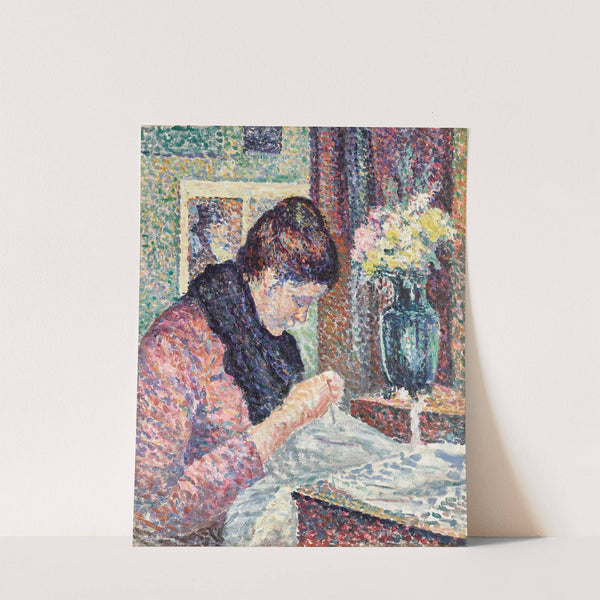 Femme cousant (1893) by Maximilien Luce