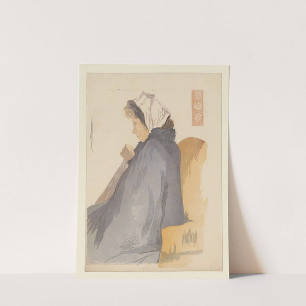 Femme cousant (Mlle Miller-Verghy, de Bucarest). (1898) by Amédée Joyau