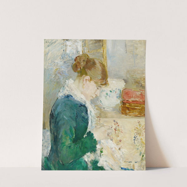Femme cousant (Woman Sewing) (ca. 1879) by Berthe Morisot