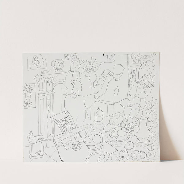 Femme dans l’intérieur à la Nature Morte au Magnolia (1941) by Henri Matisse