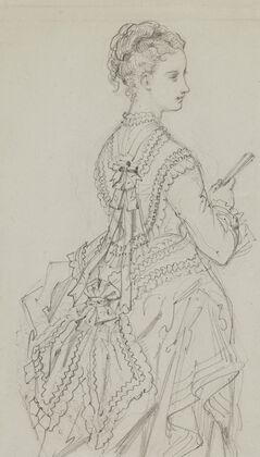 Femme de dos de 34 tenant un éventail (1868-1878)