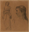 Femme debout et buste de femme