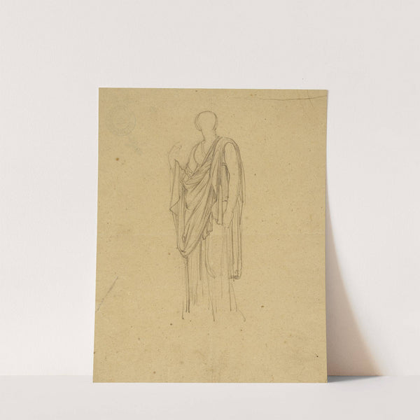 Femme drapée debout de trois-quart à gauche by Jean-Achille Benouville