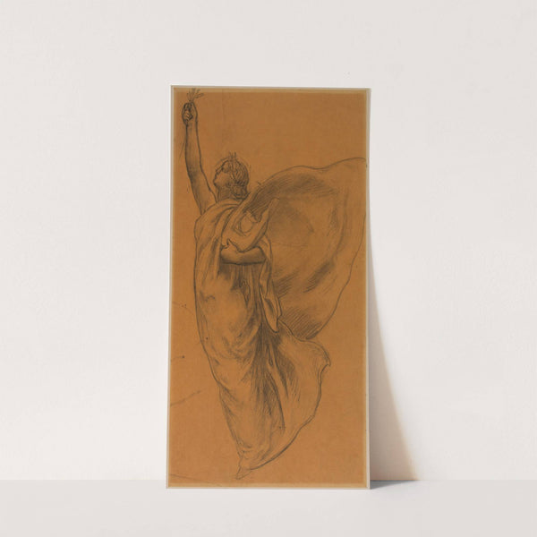 Femme drapée volant, tenant une lyre by Pierre Puvis de Chavannes