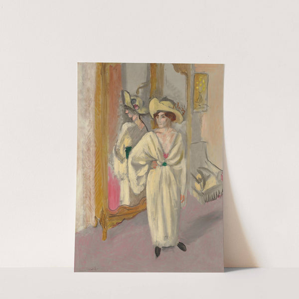 Femme en blanc debout devant une glace (1918-1919) by Henri Matisse