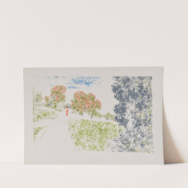 Femme en rouge dans un paysage (1898) by Ker-Xavier Roussel