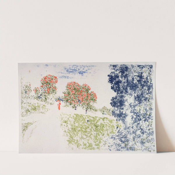 Femme en rouge dans un paysage (1898) by Ker-Xavier Roussel