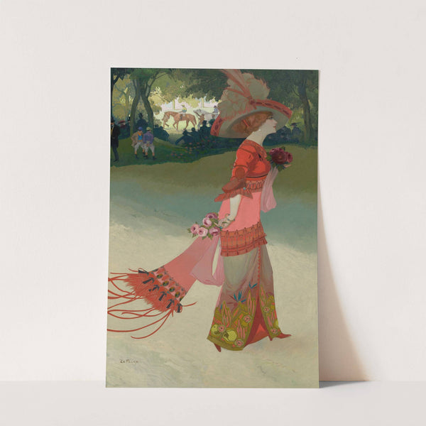 Femme en rouge ou Élégante aux courses by Georges de Feure