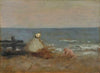 Femme et Enfant au Bord de la Mer, Étretat