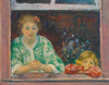 Femme Et Fillette À La Fenêtre