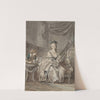 Femme jouant de la guitare dans un intérieur (Les plaisirs de la solitude) by Jean-Baptiste Le Prince