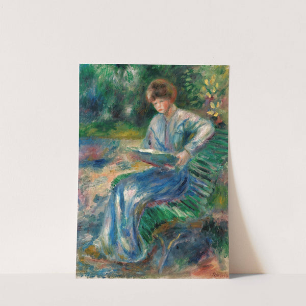 Femme Lisant Sur Un Banc by Pierre-Auguste Renoir