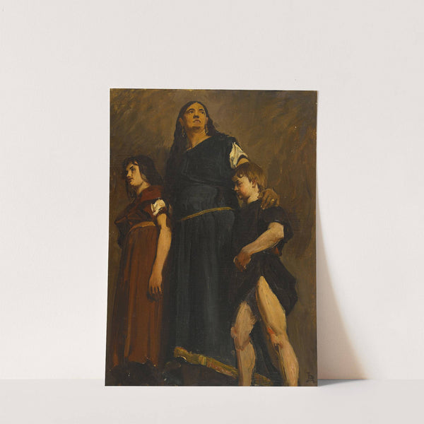 Femme mérovingienne et deux enfants by Jean-Paul Laurens