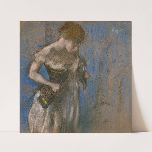 Femme mettant son corset by Edgar Degas