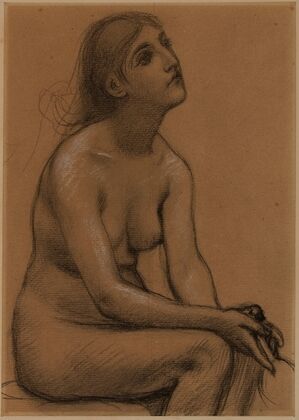 Femme nue assise
