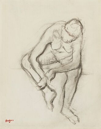 Femme nue, assise