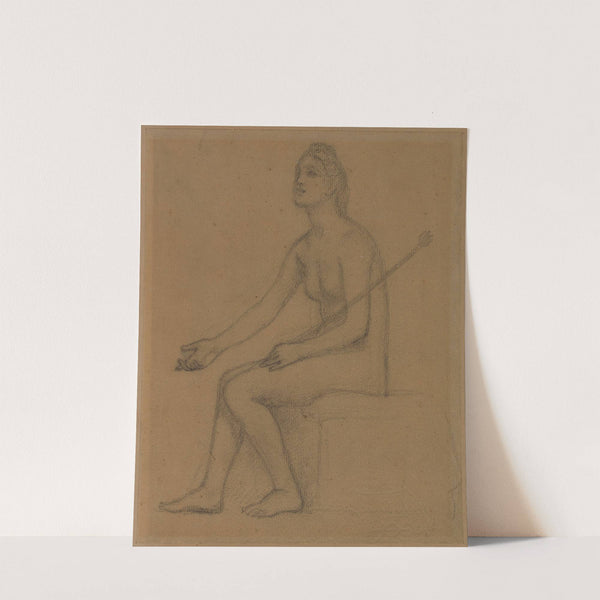 Femme nue assise, de profil à gauche (1892-1894) by Pierre Puvis de Chavannes