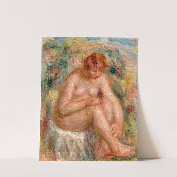 Femme nue assise vue de trois-quarts (Baigneuse) by Pierre-Auguste Renoir