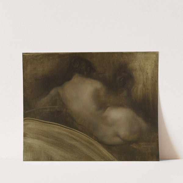 Femme nue de dos, figure d’écoinçon (1889 - 1891) by Eugène Carriere
