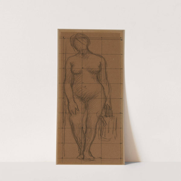 Femme nue de face, tenant un arrosoir dans la main gauche (1888-1891) by Pierre Puvis de Chavannes