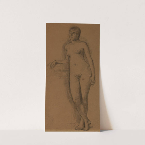 Femme nue debout, de face, coude et avant-bras droit appuyés (1886-1889) by Pierre Puvis de Chavannes