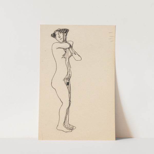 Femme nue debout de trois quarts vers la droite. (1905-1907) by Amedeo Modigliani