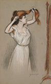Femme Qui Se Coiffe