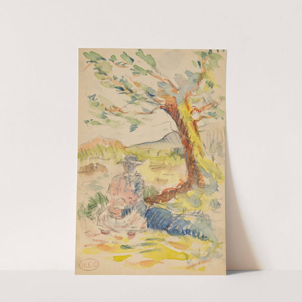 Femme sous un arbre by Henri-Edmond Cross