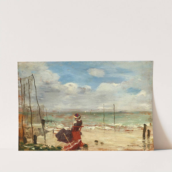 Femme sur la plage by Norbert Goeneutte