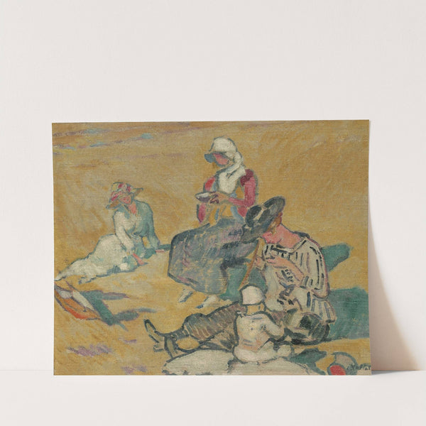 Femmes à l’ouvrage sur la plage (1916) by Louis Valtat