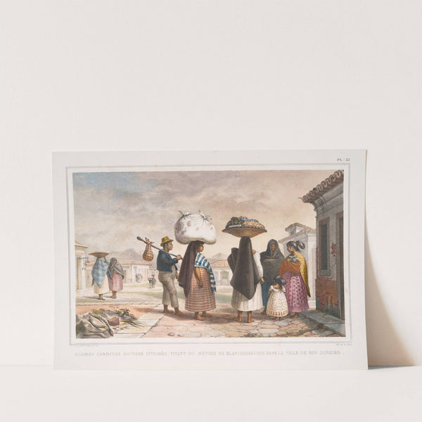 Femmes Cabocles (sauvages civilisés) vivant du métier de blanchisseuses dans la ville de Rio Janeiro by Jean Baptiste Debret