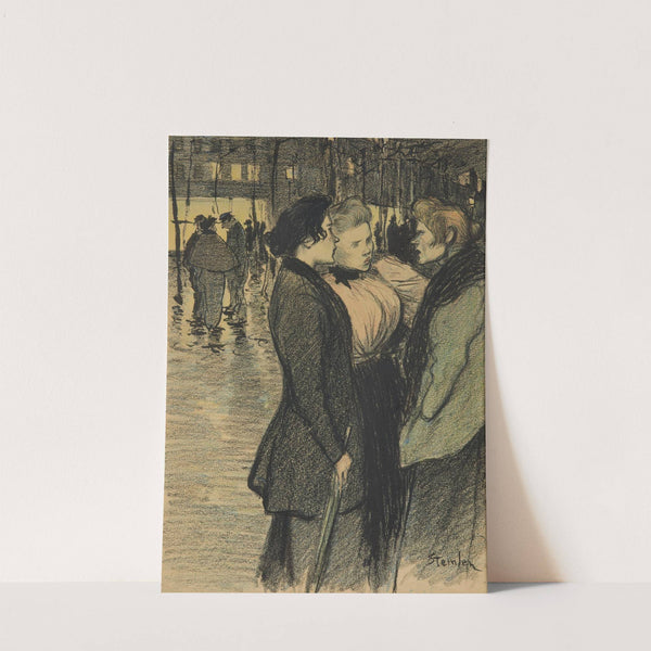 Femmes conversant dans la rue by Théophile Alexandre Steinlen