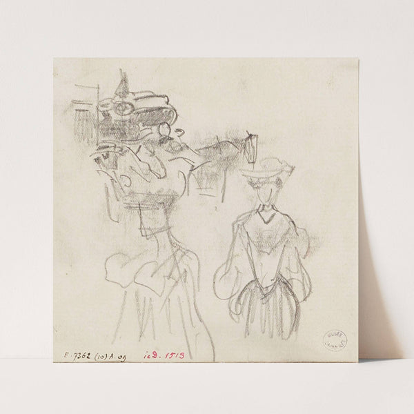 Femmes dans la rue (1895 - 1905) by Frédéric Houbron