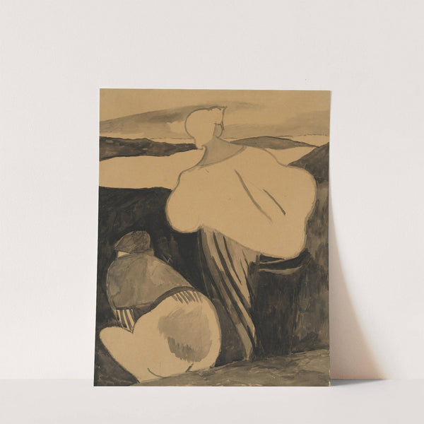 Femmes de pêcheur dans les dunes, vues de dos by Léon Spilliaert