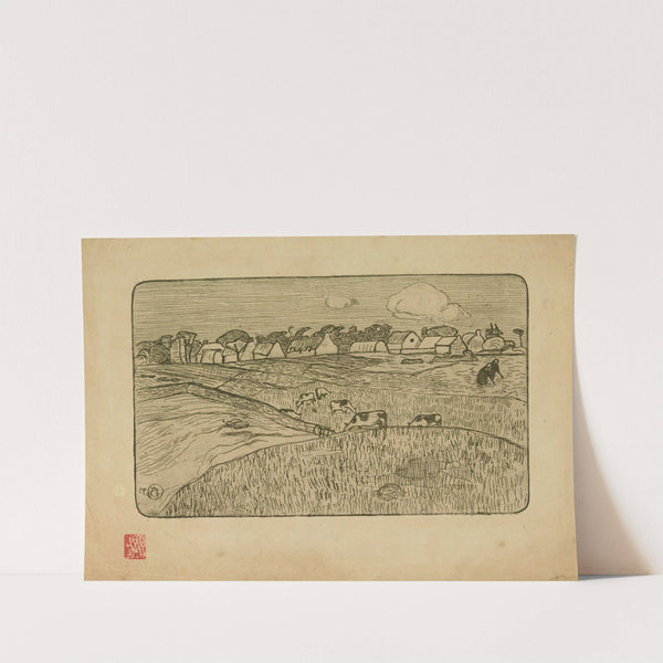 Femmes et vaches dans les champs en Bretagne (1893) by Armand Seguin