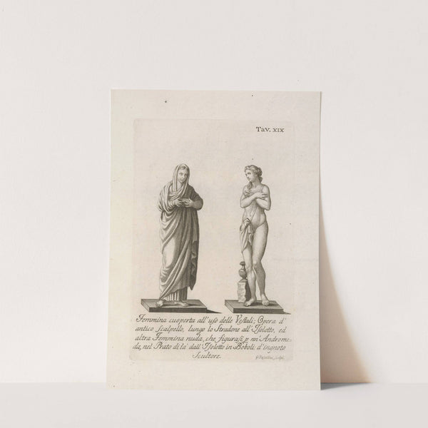 Femmina cuoperta all'ufo delle Vestali; Opera d'antico scalpello, lungo lo Stradone all'Isolotto by Gaetano Vascellini