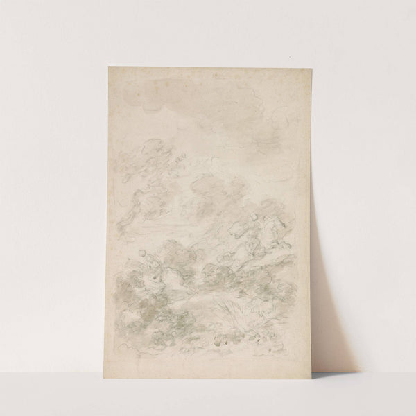 Ferrau and Orlando Chasing Sacripante by Jean-Honoré Fragonard